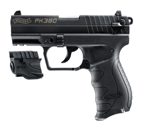 Walther PK380 Black With Laser, 8 Round Semi Auto Handgun, .380 ACP