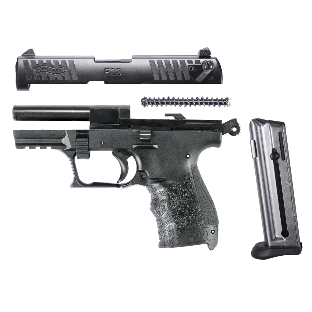 Walther P22 Q Black, 10 Round Semi Auto Handgun, .22 LR