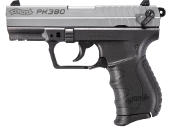 Walther PK380 Nickel, 8 Round Semi Auto Handgun, .380 ACP