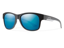 Smith Wayward Matte Black ChromaPop Polarized Blue Mirror