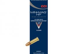 CCI 0031 22LR Mini-Mag High Velocity 36Gr Copper Plated HP, 100 Rounds