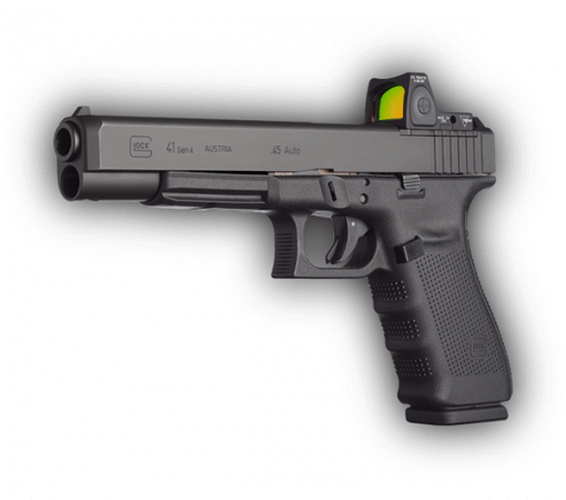 Glock 41 Gen 4 MOS, 13 Round Semi Auto Handgun, .45 ACP