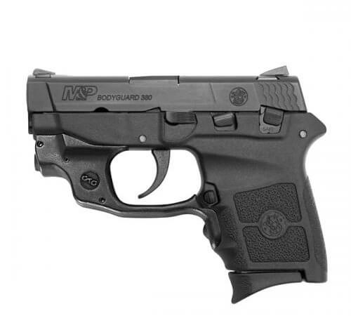 Smith & Wesson M&P Bodyguard 380 Crimson Trace Green Laserguard, 6 Round Semi Auto Handgun, .380 ACP