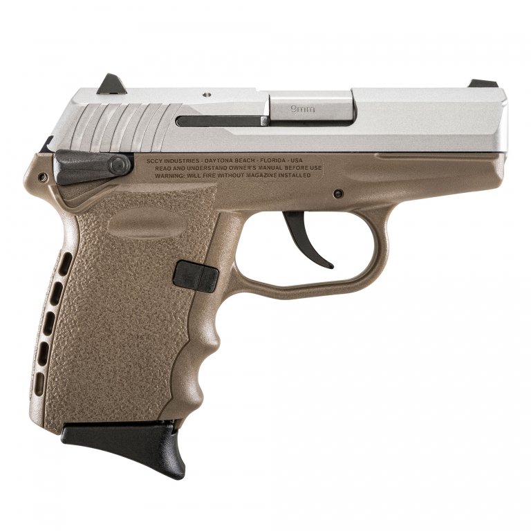 SCCY CPX1 Stainless Dark Earth with Safety 9mm Shoot Straight