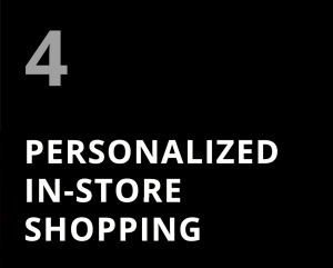 4. Personalized in-store shopping.