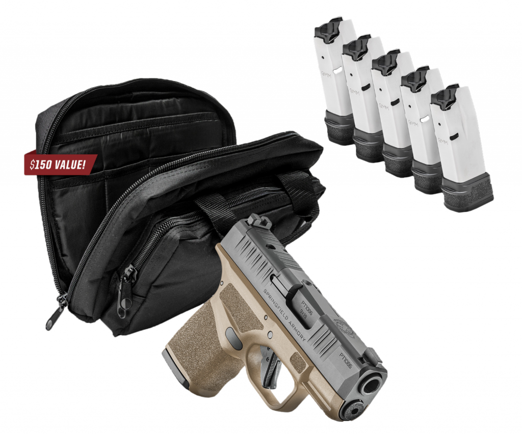 Springfield Hellcat OSP 9mm Pistol FDE/BLK GEAR UP Package Shoot Straight
