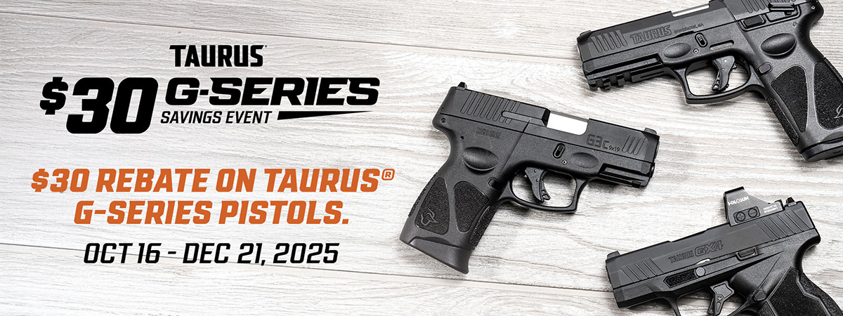 Taurus G-Series $30 Savings Event Rebate Banner
